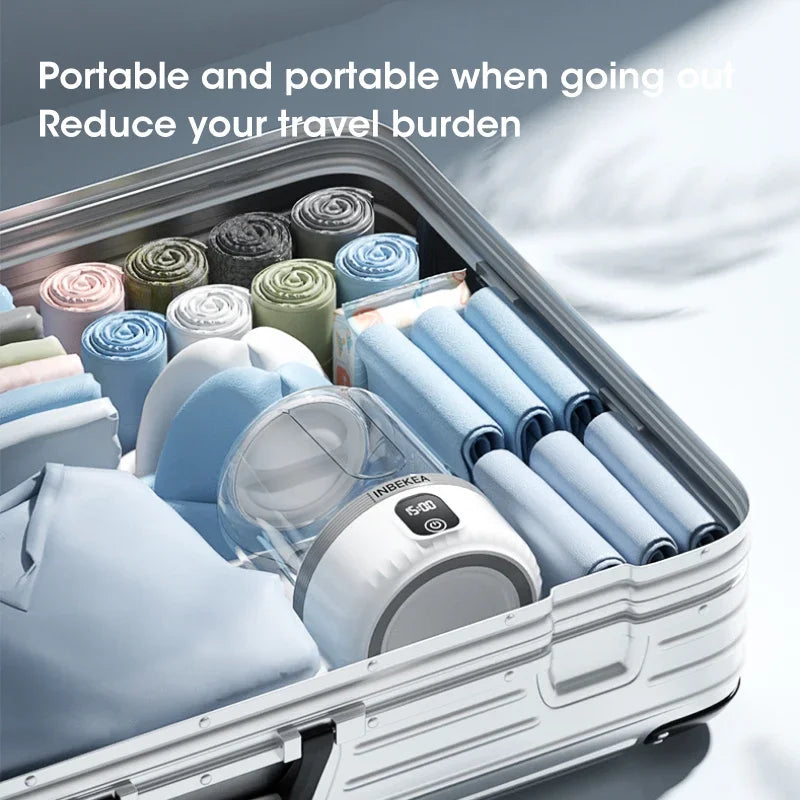 Portable USB Mini Washing Machine – Compact Travel Washer for Underwear, Socks & Small Laundry | Energy-Efficient, Quiet & Disinfection Function | Ideal for Home, Camping, Dorms & Apartments