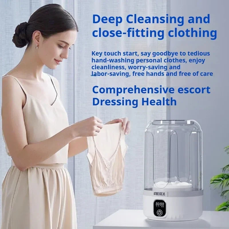 Portable USB Mini Washing Machine – Compact Travel Washer for Underwear, Socks & Small Laundry | Energy-Efficient, Quiet & Disinfection Function | Ideal for Home, Camping, Dorms & Apartments