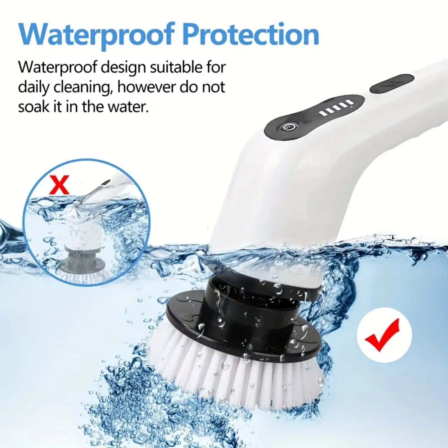 9-in-1 Electric Spin Cleaning Brush – Multi-Purpose Wireless Scrubber for Bathroom, Kitchen, Floors & More