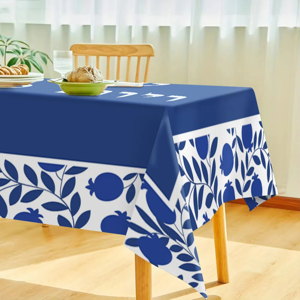 β‘οΈ Jewish Hebrew Waterproof Tablecloth β Celebrate with Style & Tradition!