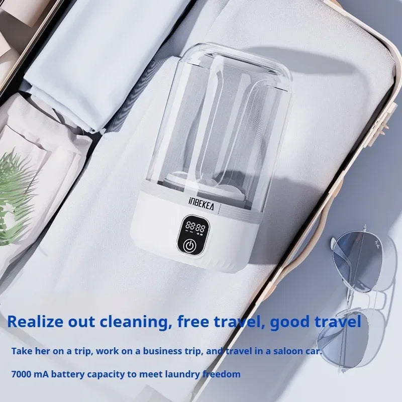 Portable USB Mini Washing Machine – Compact Travel Washer for Underwear, Socks & Small Laundry | Energy-Efficient, Quiet & Disinfection Function | Ideal for Home, Camping, Dorms & Apartments