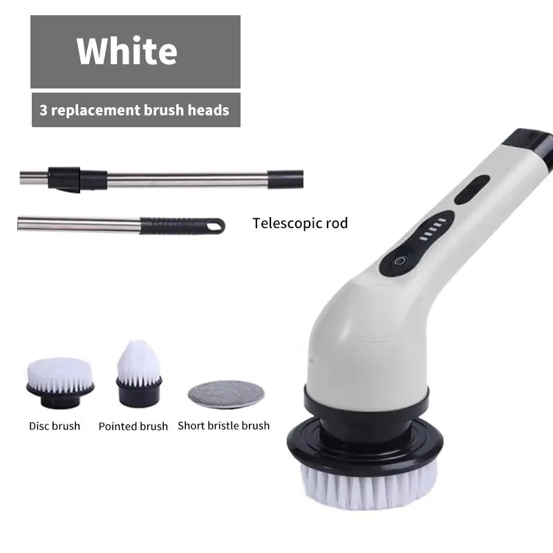 9-in-1 Electric Spin Cleaning Brush – Multi-Purpose Wireless Scrubber for Bathroom, Kitchen, Floors & More