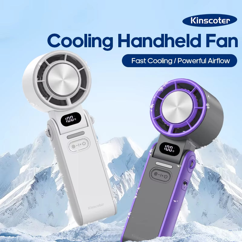 ❄️ KINSCOTER Mini Cooling Handheld Fan – Your Pocket-Sized Power Breeze! 🔋💨