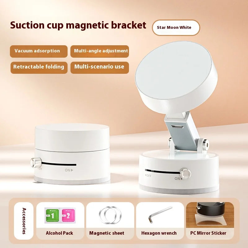 Foldable Magnetic Vacuum Car Phone Holder – Strong Suction, Total Freedom!
