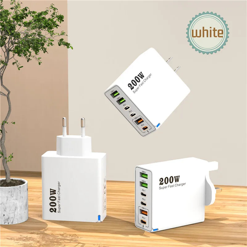 ⚡ 6-Port USB-C PD Fast Charging Station – Power Up All Your Devices at Once!