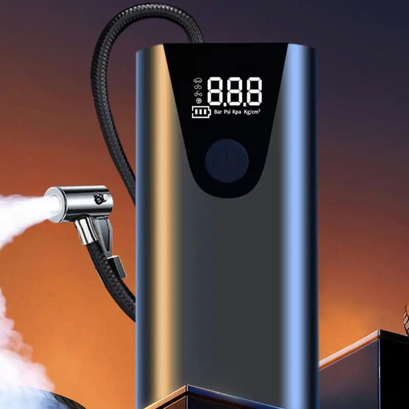 Portable Car Tire Inflator – High-Precision Air Pump for Car, Bike, Motorcycle & More!