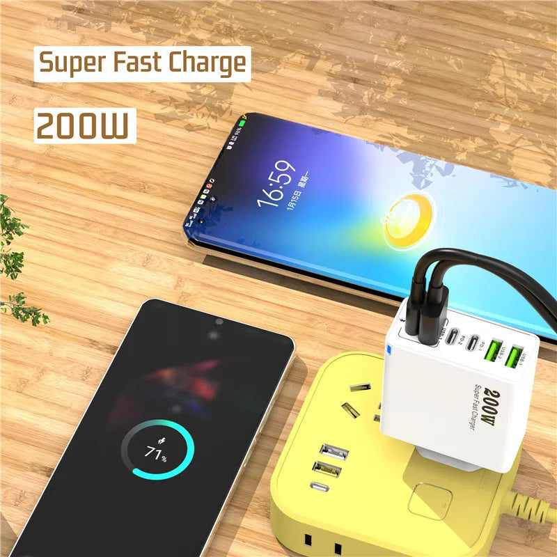 ⚡ 6-Port USB-C PD Fast Charging Station – Power Up All Your Devices at Once!