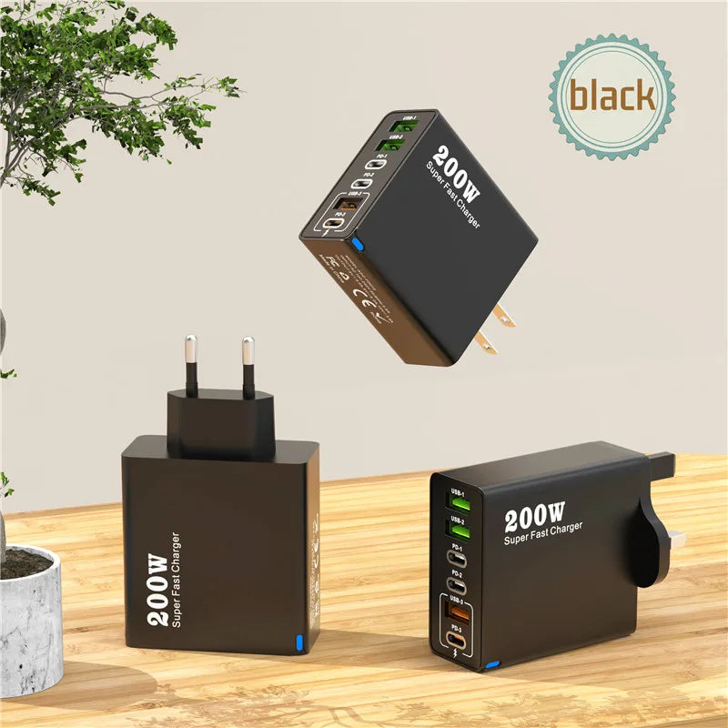 ⚡ 6-Port USB-C PD Fast Charging Station – Power Up All Your Devices at Once!