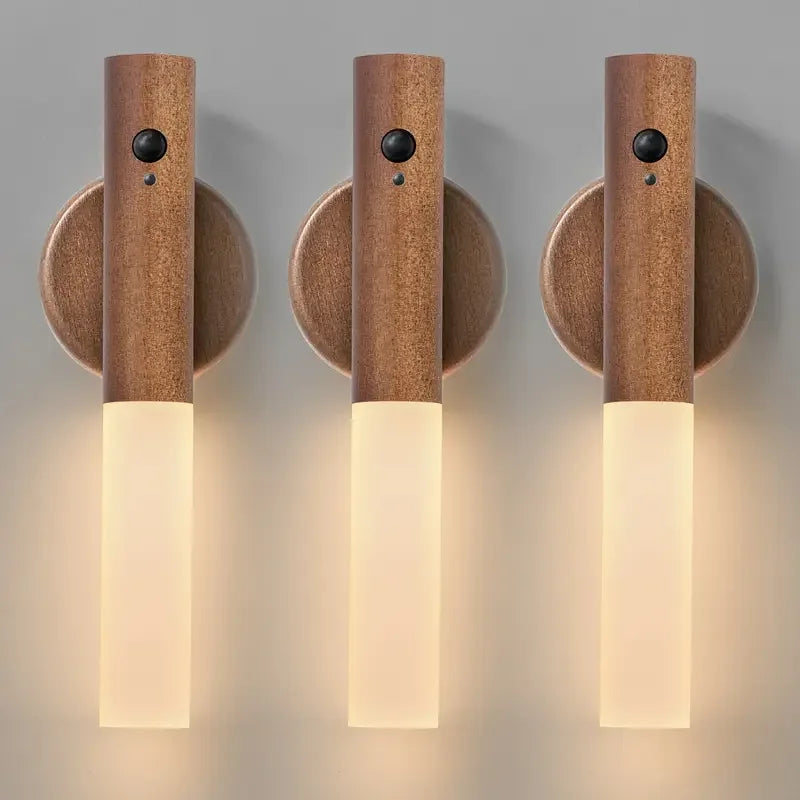 Smart Motion Sensor LED Night Light – Rechargeable, Magnetic & Stylish! 