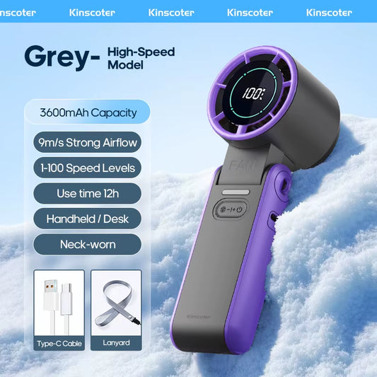 ❄️ KINSCOTER Mini Cooling Handheld Fan – Your Pocket-Sized Power Breeze! 🔋💨
