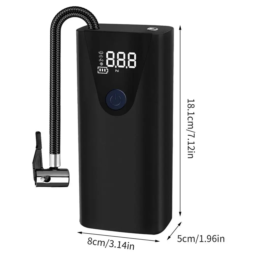 Portable Car Tire Inflator – High-Precision Air Pump for Car, Bike, Motorcycle & More!