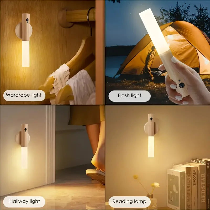 Smart Motion Sensor LED Night Light – Rechargeable, Magnetic & Stylish! 