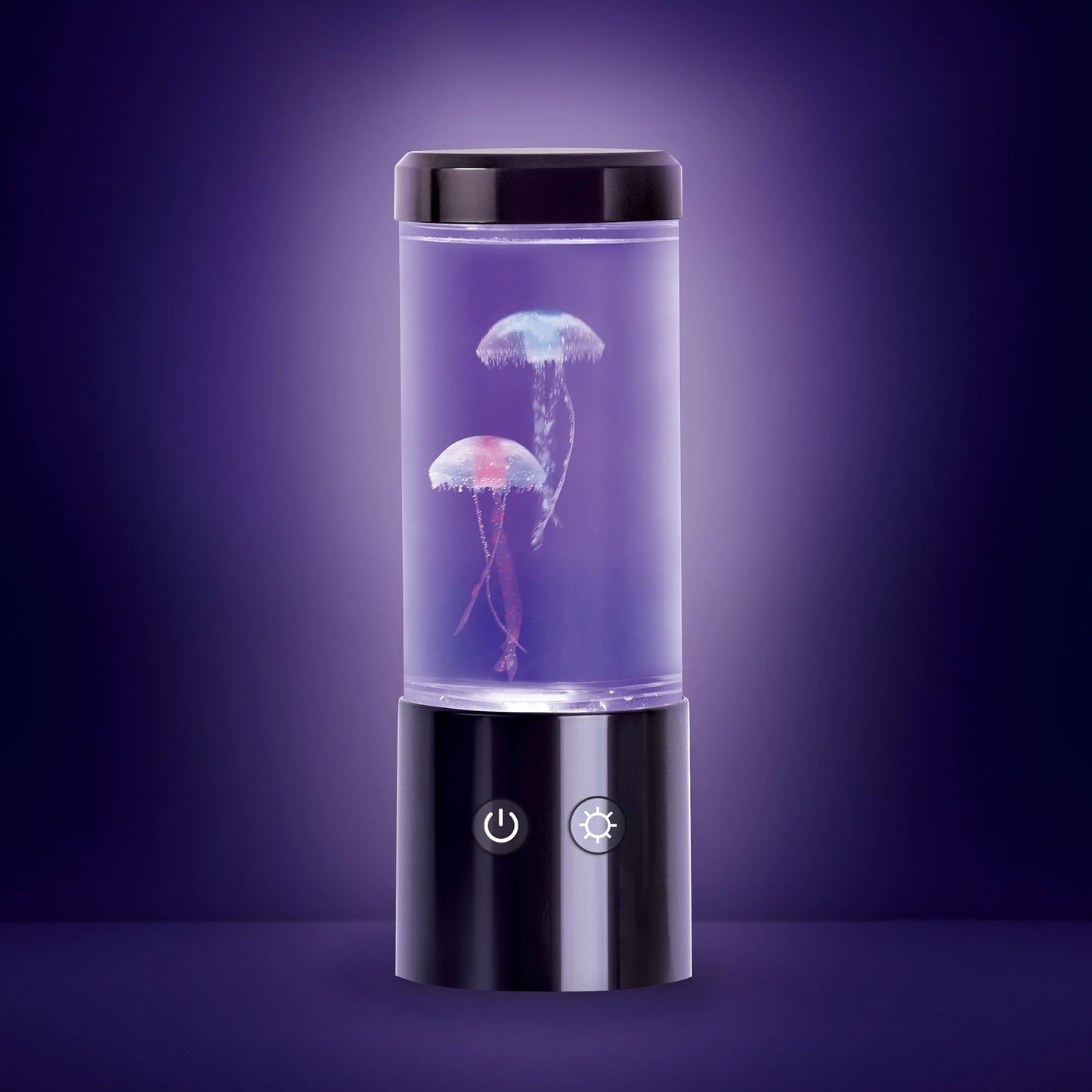 Merkury Innovations Jellyfish Night Light Lamp – 9" USB-Powered Aquarium Lamp with Lifelike Motion & Multicolor LED Lighting, Easy Mode Switching
