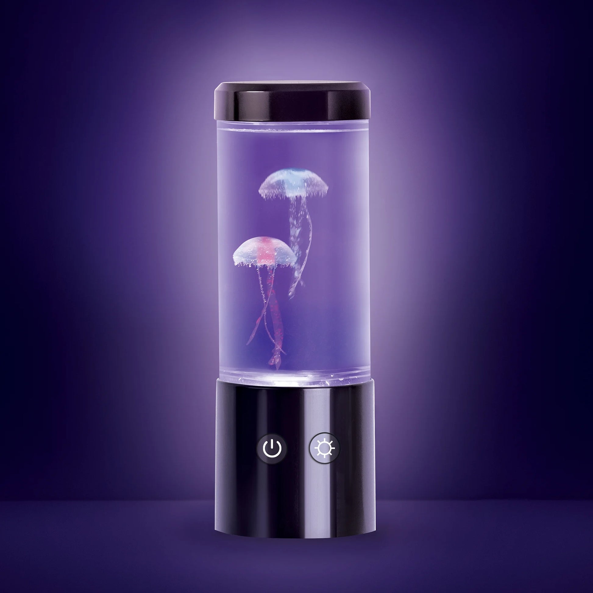 Merkury Innovations Jellyfish Night Light Lamp – 9" USB-Powered Aquarium Lamp with Lifelike Motion & Multicolor LED Lighting, Easy Mode Switching