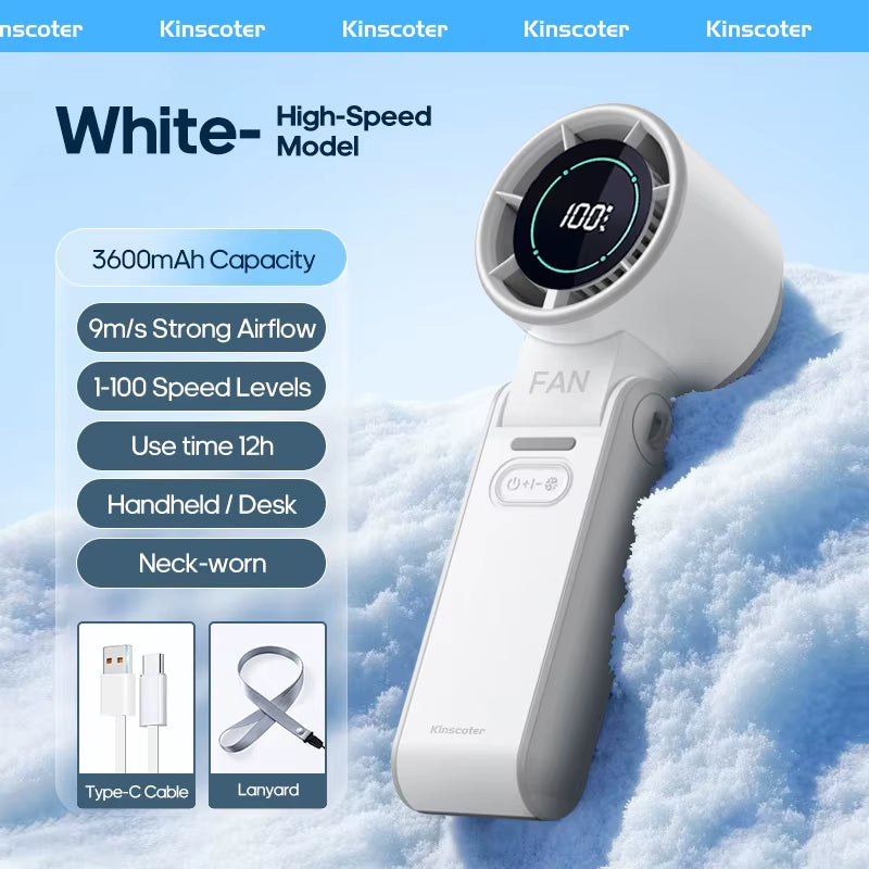 ❄️ KINSCOTER Mini Cooling Handheld Fan – Your Pocket-Sized Power Breeze! 🔋💨