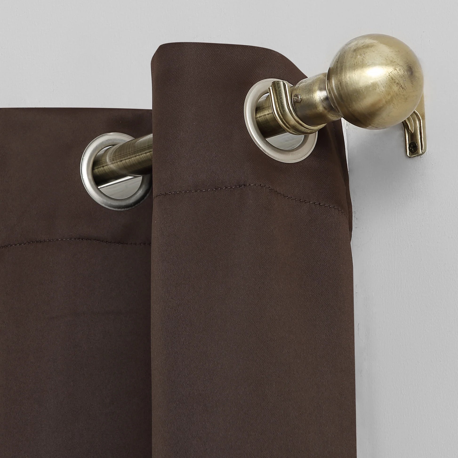 Sun Zero Nolan Energy-Efficient Blackout Curtain Panel with Grommets – 54" x 84", Chocolate Brown