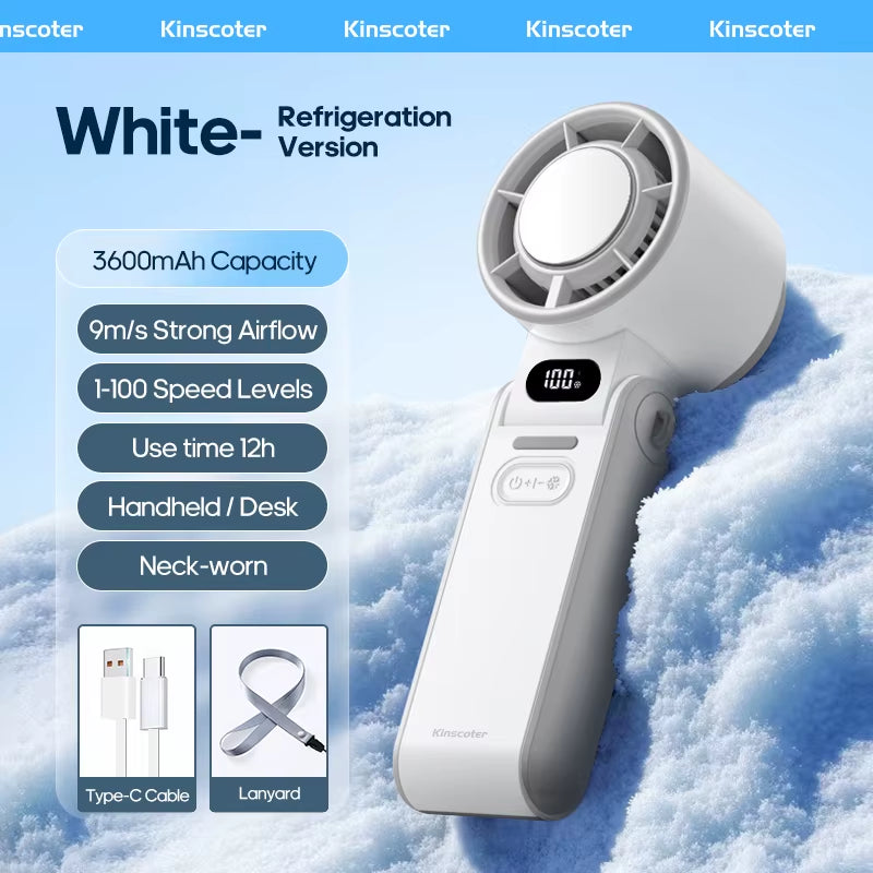 ❄️ KINSCOTER Mini Cooling Handheld Fan – Your Pocket-Sized Power Breeze! 🔋💨