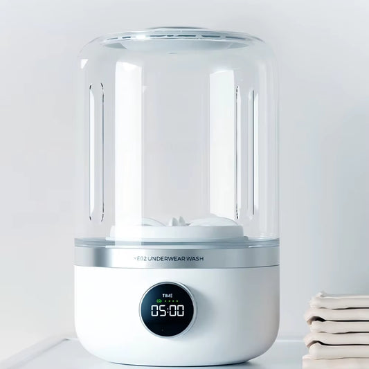 Wireless Portable Washing Machine – 1L Mini Washer for Underwear & Socks with Dehydration | USB Rechargeable, Compact & Energy-Efficient